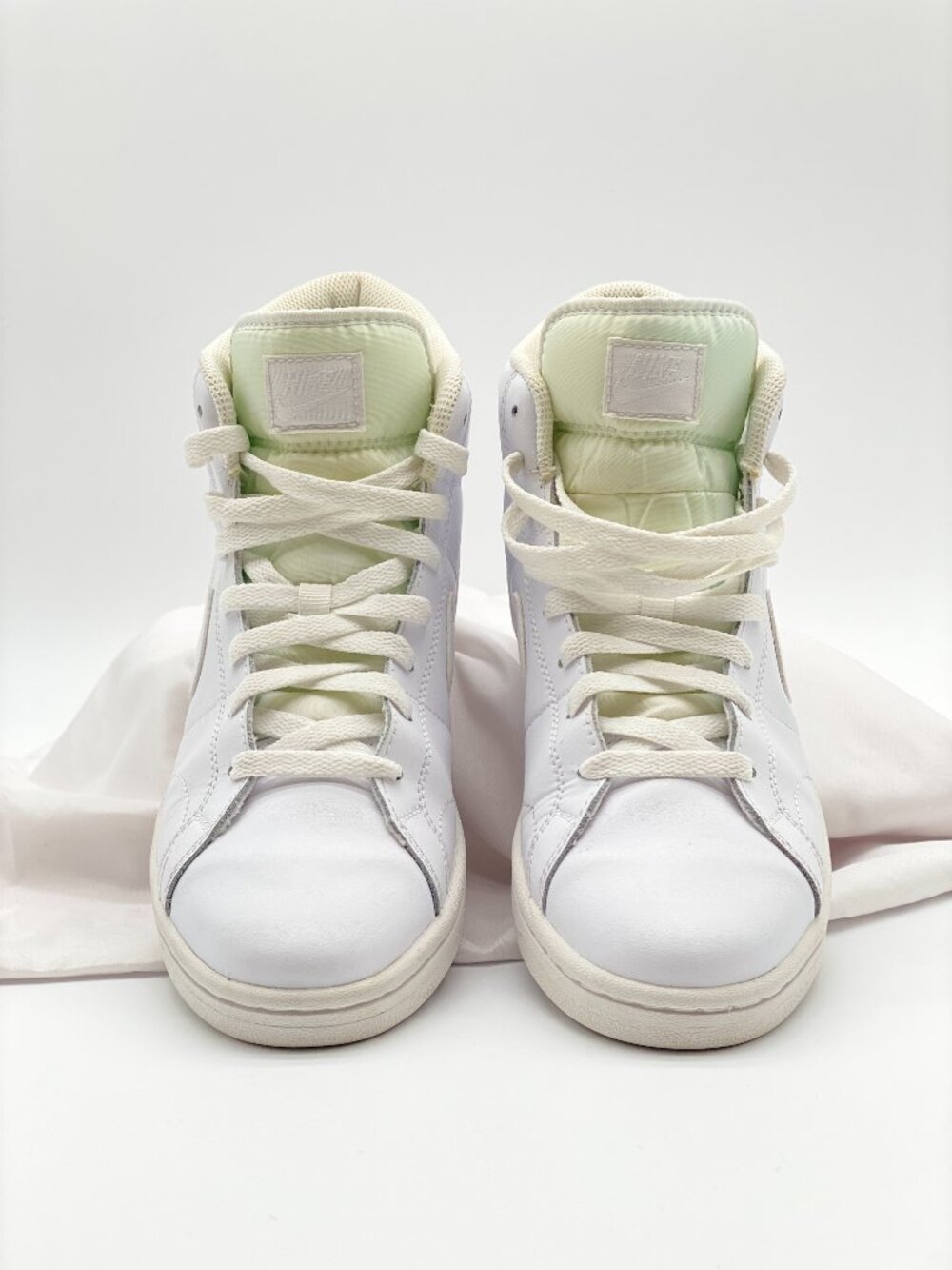 Nike Court Royale 2 Mid White Leather Sneakers Women's 9 CT1725-100 - Picture 2 of 8